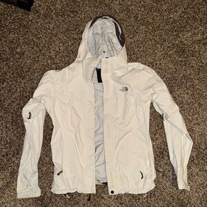 White North Face rain jacket